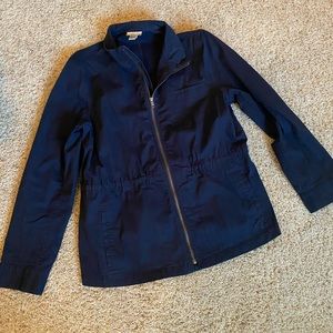 🧵LIKE-NEW LOFT NAVY BLUE TRENCH JACKET. SIZE XL.